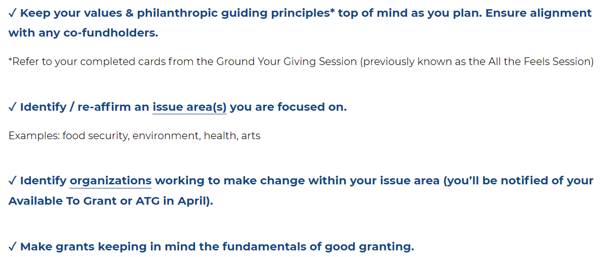 My Philanthropic Checklist for toolkit carousel